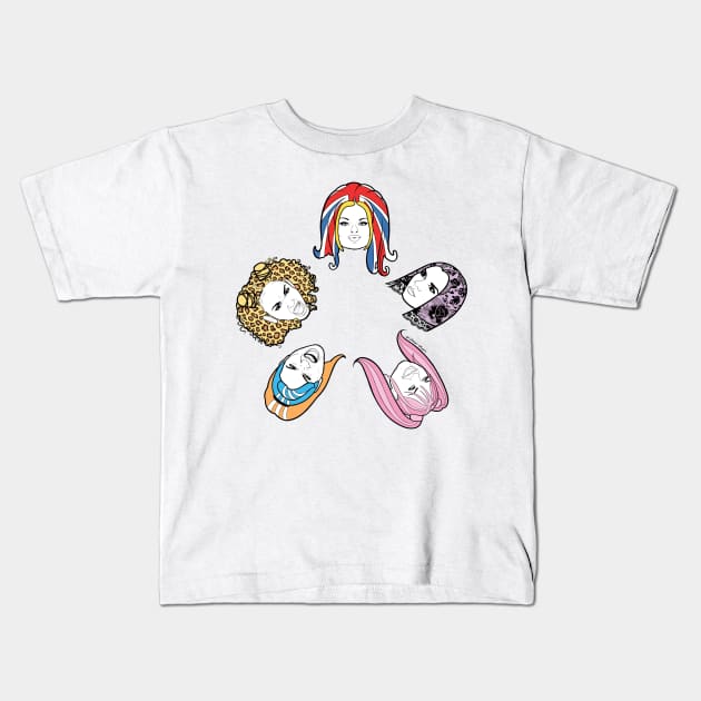 HAIR POWER CIRCLE Kids T-Shirt by AndrewAhernArt